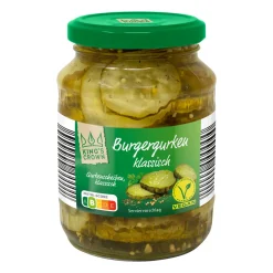 Burgergurken in Scheiben