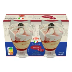 Eisdessert im Becher