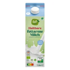 Haltbare Bio-fettarme Milch