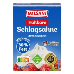 Haltbare Schlagsahne