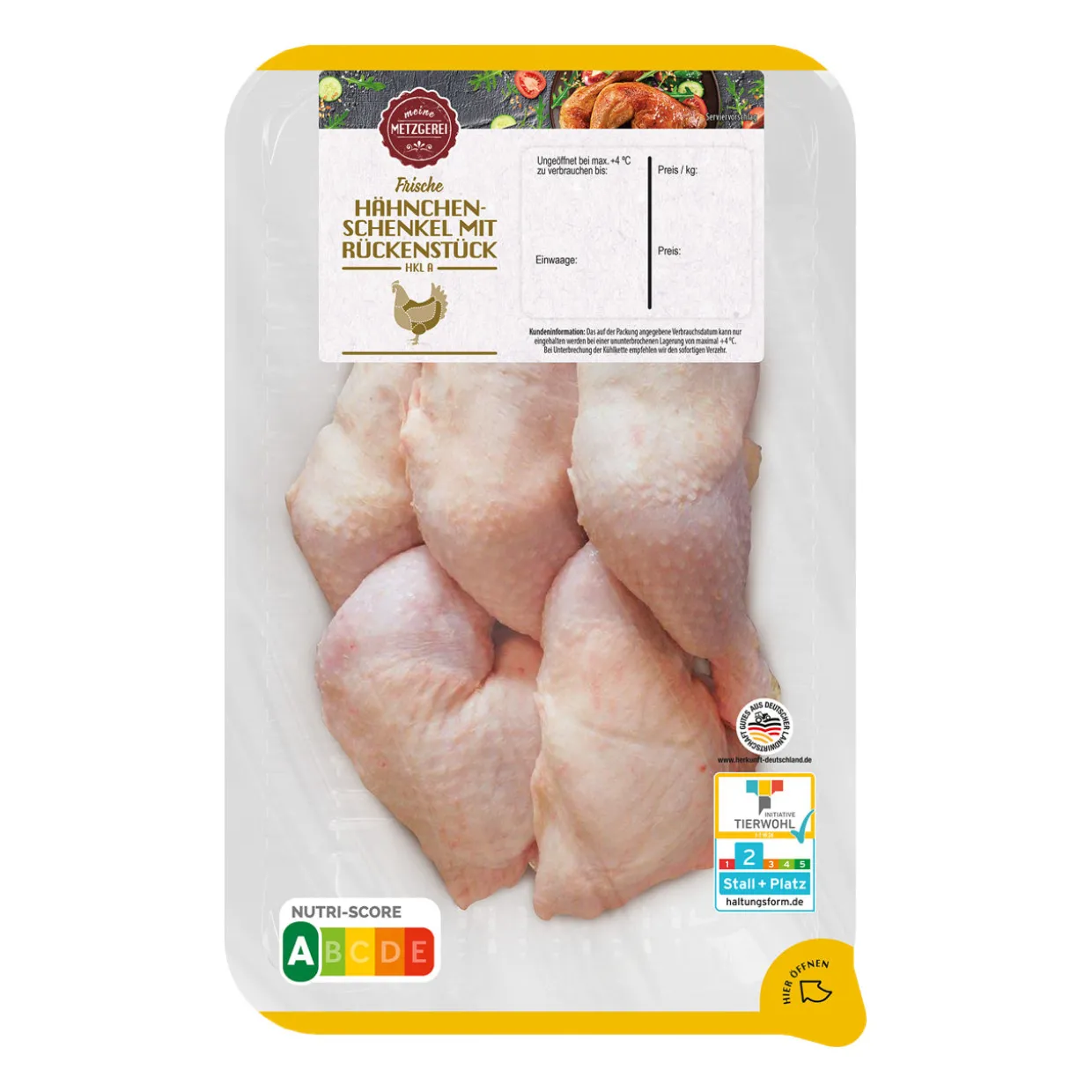 Hähnchenschenkel mit Rückenstück