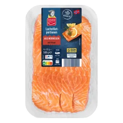 Lachsfiletportionen