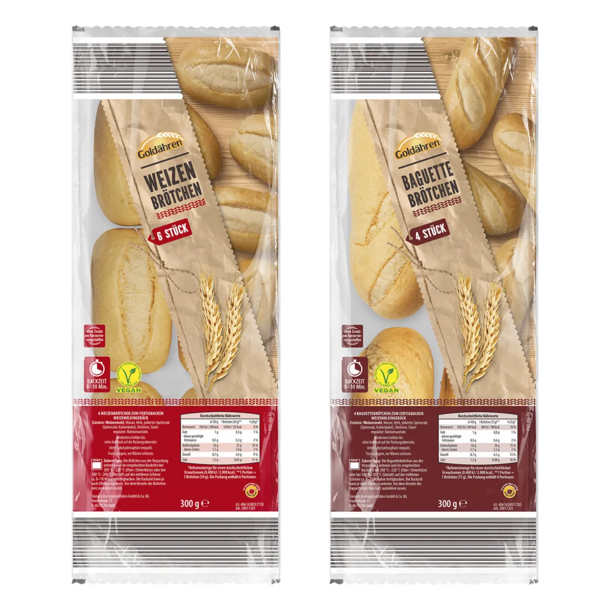 Weizen- / Baguettebrötchen